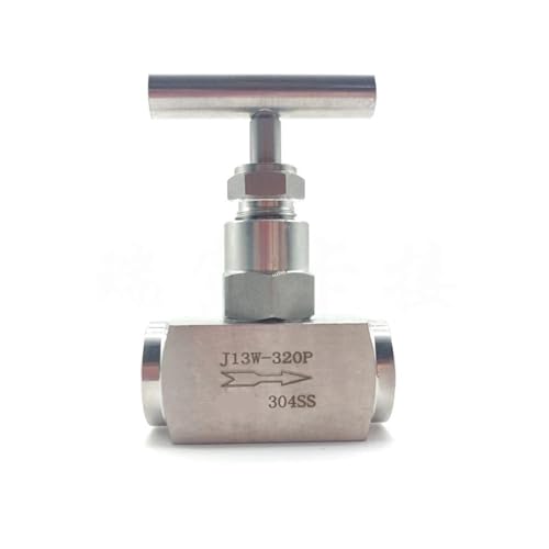Válvula de aguja J13-320P grúa de control de flujo rosca interna G1/2 inoxidable 304 2