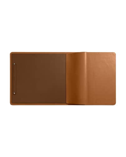 Image of DailyObjects Dart Large Premium Vegan Leather Desktop /Laptop Desk Mat for Work from Home /Office /Gaming | Cable Organiser & Hideway Storage | Extended Mousepad & Water-Resistant - Tan - Model - R2