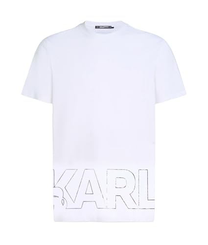 T-shirt Karl Lagerfeld noir avec logo métallique pour homme au style intemporel