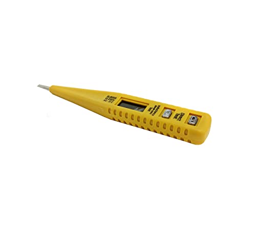 Image of SZONE Digital Voltage Tester LCD Display, Test Voltage: AC /DC 12-250V, Slotted Size: 130mm(Corded Electric, Yellow)