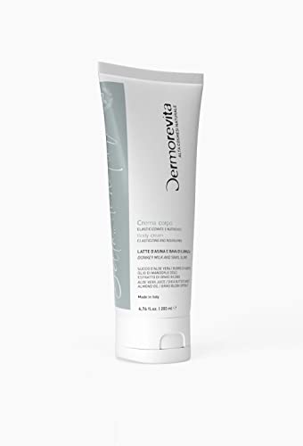 Dermorevita alta cosmética natural crema corporal leche de burra y baba de caracol, con gel de aloe, manteca de karité, almidón de arroz, aceite de almendras dulces, extracto de ginkgo biloba, Aiab