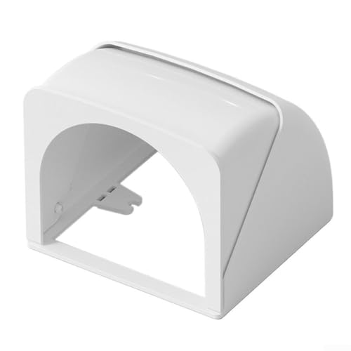 Boîtier de protection pour prise de courant électrique - Imperméable - Pour l'extérieur - Pour une utilisation en extérieur dans les cours, les jardins ou les patios (blanc)