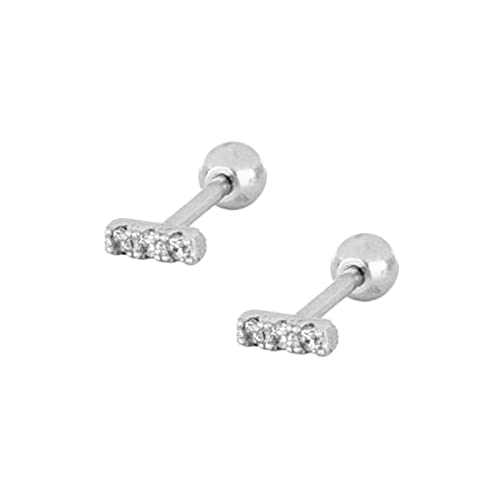 Boucles d'oreilles tige femme argent 925 anti-allergie zirconium