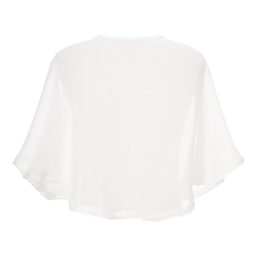 Loyan Girls Kids Wedding Party Dress Cover Up Open Front Summer Blouse Bolero Shrug Tops Chiffon Cardigan2