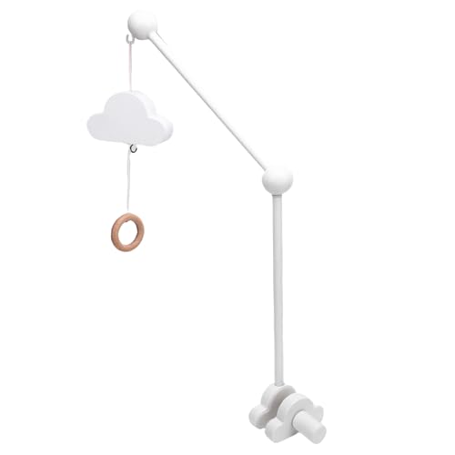 ZJchao Baby Mobile Arm Rotating Beech Wooden Mobile Stand Hanger with Music Box Non Slip for Nursery Decor