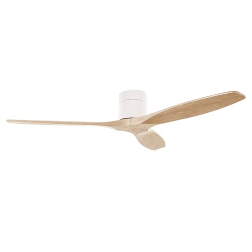FORLIGHT - Ventilador Stem Evo ø1320mm Tube Acero Blanco palas Madera clara