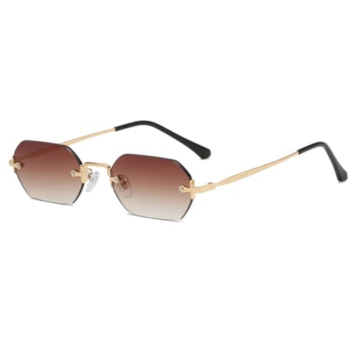 Lunettes de soleil carrées sans monture légères anti-éblouissement pour les yeux sensibles