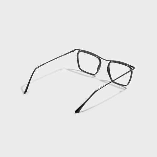 Image of SAM AND MARSHALL CHARLIE Eyeglasses - Light Weight Blu-Cut Computer Glasses With Tinted Metal Frames - Prescription Friendly Rectangle Shape for Men & Women