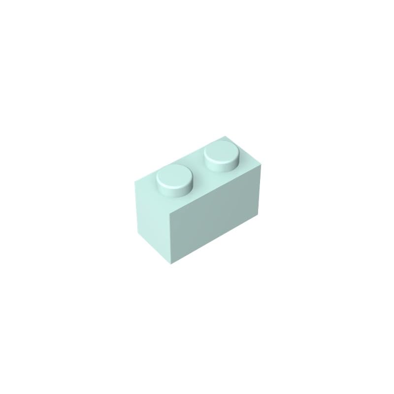 3004 Basic Bricks Brick 1x2 50 Pieces GDS-532 Compatible with Lego Building Blocks Color:Light Aqua — image 1