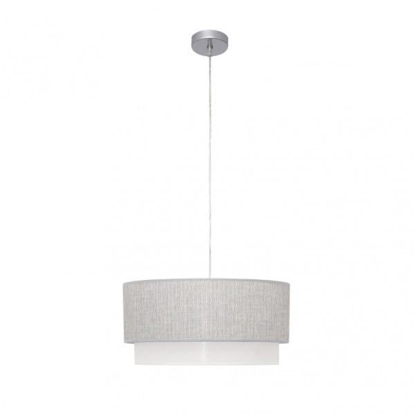 Colgante de techo 3xE27 circular gris blanco de 40x40 cm para iluminación decorativa interior