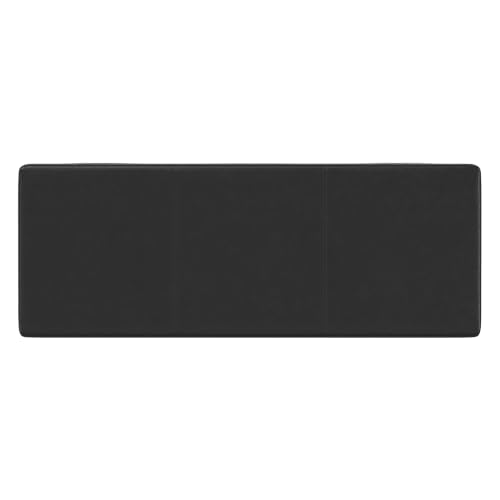 Image of SIMPLIHOME Avalon 48 inch Wide Vegan Leather Storage Ottoman in Black