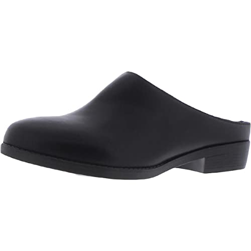 Image of David Tate Womens Margo Leather Block Heel Mules Black 9 Narrow (AA,N)