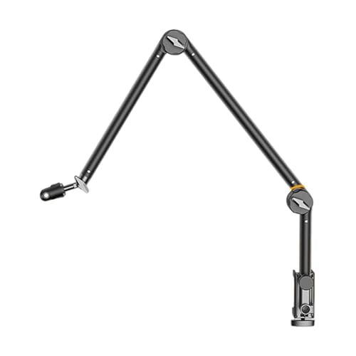 Desktop Microphone Suspension Scissor Boom Arm Stand Adjustable Springless for Space Saving Professional Desktop Clamp Holder