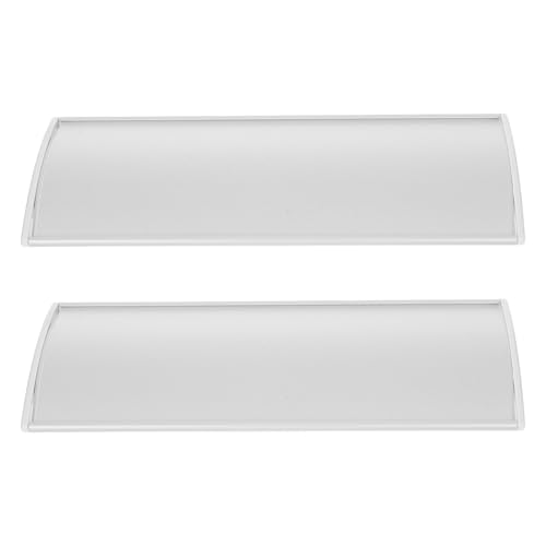 COHEALI Letreros para Puerta de Aluminio Curvado Plateado 21 X 8 CM 2 Unidades Placa de Identificación Metálica para Oficina Habitación y Uso Interior Placas Duraderas y Versátiles