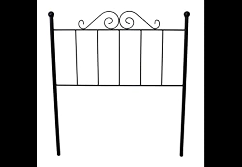 ECCOX Cabecero - Matris - Forja Palacio - para Cama de 135 - Negro 143x125x4
