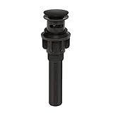ABTIABGY Bathroom Sink Drain with Overflow Matte Black Pop Up Drain Stopper Vanity Vessel Sink...