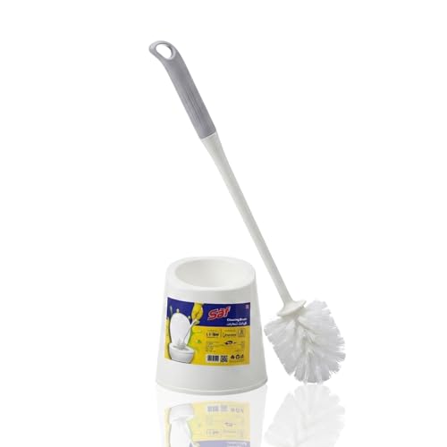 Saf Toilet Brush with Holder Bathroom Cleaning Brush Set for Deep Cleaning & Hygiene