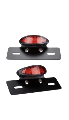Feu arrière moto universel rouge et blanc avec éclairage de plaque d'immatriculation