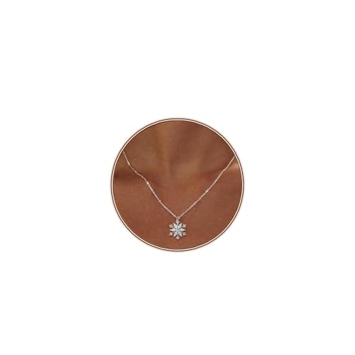Xozeu 925 Sterling Silver Snowflake Necklace for Women Christmas Jewerly Gift Snowflake
