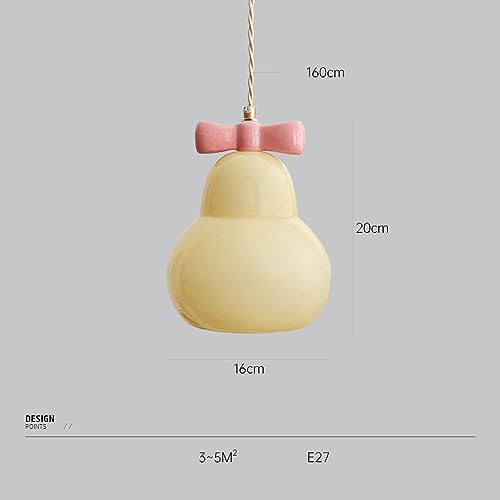 Lámpara colgante de cristal blanco con lazo para habitación infantil y estilo nórdico 7