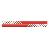 MJXTSUTH Pegatinas Rayas Capó Coche para Hyundai Elantra 2021-2023,Calcomanías Stripe Lateral Calcomanía Falda Techo Modificado Body Accesorios,B2-Red