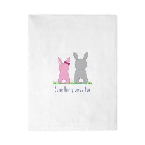 CafePress Some Bunny Loves You Twin Duvet Cover, Printed Comforter Cover, Unique Bedding,