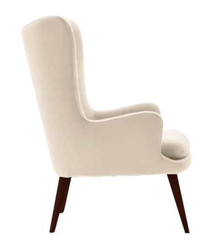 Image of Lakdi The Furniture Premium Wingback Accent Chair for Living Room with Upholstered Fabric, Tufted Back Rest & Soft Padded Seating | 5 Years Warranty | Free Assembly - 15185139