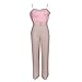 Zukmuk Tuta Elegante da Donna Tutina con Peluche Senza Maniche Spalle Scoperte Tinta Unita Vita Alta Jumpsuit Monopezzi alla Moda Feste Cerimonia (Rosa, M)