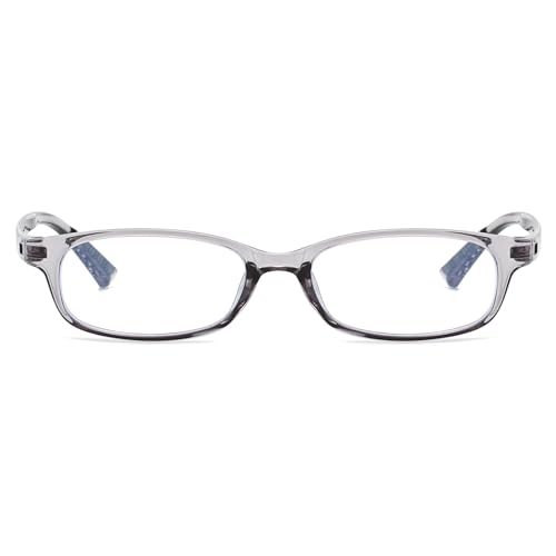 Image of Trendy Rectangular Glasses for Women Men Narrow Square Blue Light Blocking Fake Eyewear Y2K Cosplay Glasses