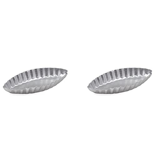 Wuden 20x Long Fluted Edge Little Boat Shape Egg Tart Moulds Cupcake Liners Cake Baking Pan Bakeware Muffin Cake Cookie Mold