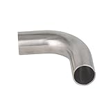 EVANEM Stainless Sanitary 90 Degree Elbow Lengthen Welding Pipe Fitting, for Pneumatic Tools Plumbing Pipes Fittings (Color : 304, Size : 57mm x 2mm)