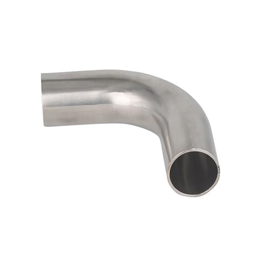 EVANEM Stainless Sanitary 90 Degree Elbow Lengthen Welding Pipe Fitting, for Pneumatic Tools Plumbing Pipes Fittings (Color : 316, Size : 89mm x 2mm)