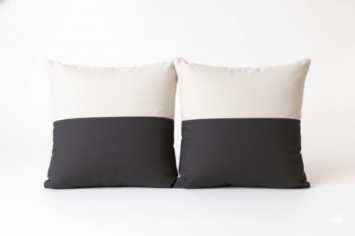 Image of Hotel Quality Premium Fibre Cushions | Cushion 16 inch x 16 inch | Pillow,Cushion,Cushions for, Cushion Pillow,Pillow,Cushions for Bed (Grey-White, 3)