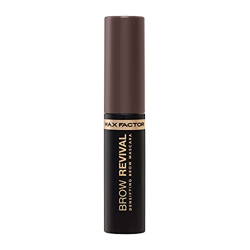 Max Factor Brow Revival, Mascara Sopracciglia in Gel, Arricchito con Oli Idratanti e Fibre Volumizzanti, Formula Waterproof a Lunga Durata, 4.5ml, 05 Black Brown