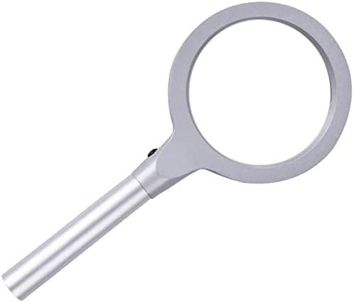 Loupe de lecture 10X avec éclairage LED pour seniors et lecture de livres