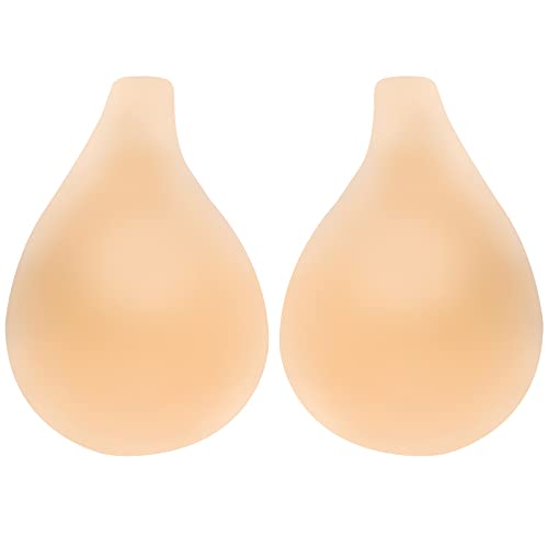 Nippleless Covers Breast Lift Tape Silicone Pasties Reusable Strapless Adhesive Invisible Nipple Bra For Women Medium Beige #TOP27