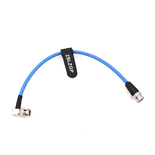 ZBLZGP 12G SDI 4K BNC Male to Right Angle BNC Male Video Coaxial Cable for Sony Blackmagic Decimator Converter Komodo Alexa Sony Atomos Broadcast Camera Monitor