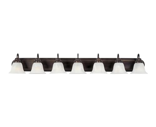 Essentials-7 Light Early American Bath Vanity in Early American style-48 Inches Wide by 7 inches high-Oil Rubbed Bronze