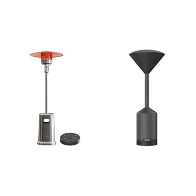 EAST OAK 50,000 BTU Patio Heater Bundle with Sand Box, Double-Layer Stainless Steel Burner, Cover for Outdoor Patio Heater, 91.3" H x 34.6" Dome x 19.88" Base