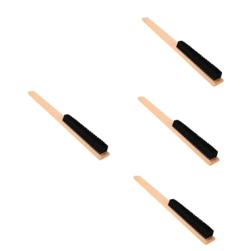 Brosse de nettoyage multifonction en bois pour vêtements et chapeaux - Lot de 4 pièces