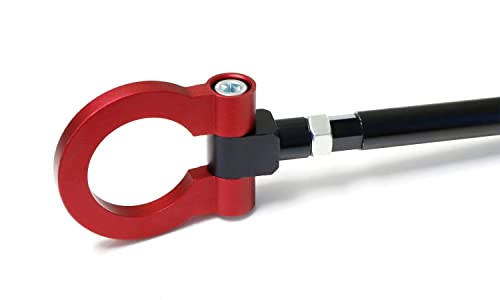 Ijdmtoy Red Track Racing Style Tow Hook Ring Compatible With 2016-Up Gen6 Chevy Camaro (Pre-Lci), Made Of Lightweight Aluminum #TOP3