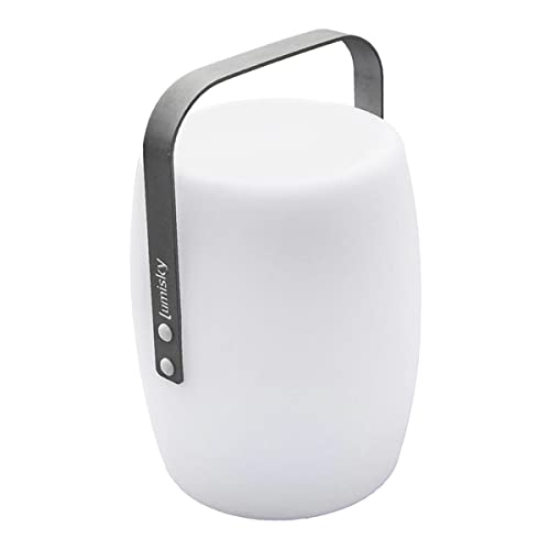 Lumisky Lanterne sans fil poignée aluminium LED blanc chaud/blanc dimmable LUCY ROCK H31cm