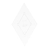 QUARKZMAN Diamant Quilting Schablone 1 Zoll Acryl Schablone Für Quilting Mit Reservierter Nahtzugabe Klare Schablonen Für DIY Quilting Nähen Basteln