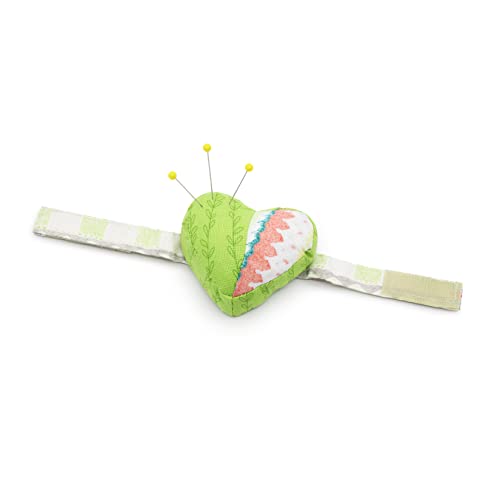Dritz Heart Wrist Pin Cushion With Adjustable Strap, 1 Count, Assorted Colors: Green, Pink Or Purple #TOP3