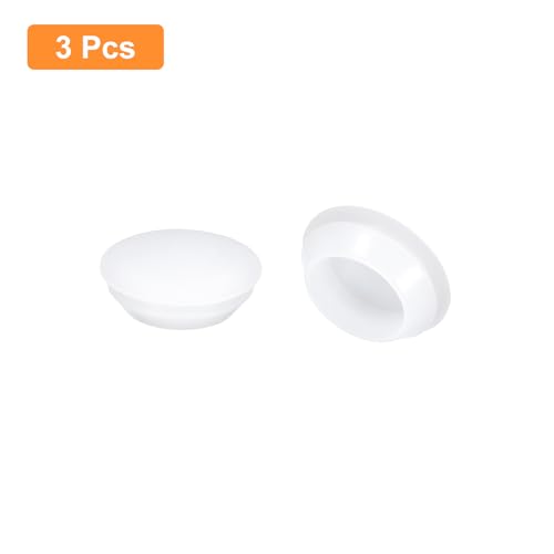 Image of uxcell 3 Pcs Silicone Plugs, Rubber Round Snap in Locking Hole Plugs for 28-30mm Hole, Hole Stoppers Waterproof Hole Plug for Metal Tube, Furniture End Caps Inserts, Clear