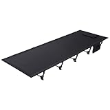 Cuna de viaje ultraligera para acampar, con extensores de piernas y almohada, soporte de 330 libras, cuna de dormir portátil compacta y plegable para adultos, camping, senderismo, viajes, caravana, pl