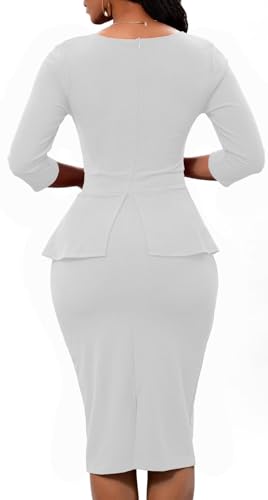 Women's Bodycon Pencil Dress Church Teacher Office Modest Business Wear to Work Sheath Suiting Dresses - Image 5