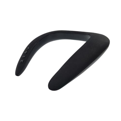 Kisangel Altavoz Inalámbrico Estilo U Colgante para Cuello Portátil y Manos Libres Sonido Estéreo Inmersivo Batería Recargable de Horas Diseño Ergonómico y Cómodo Color Negro