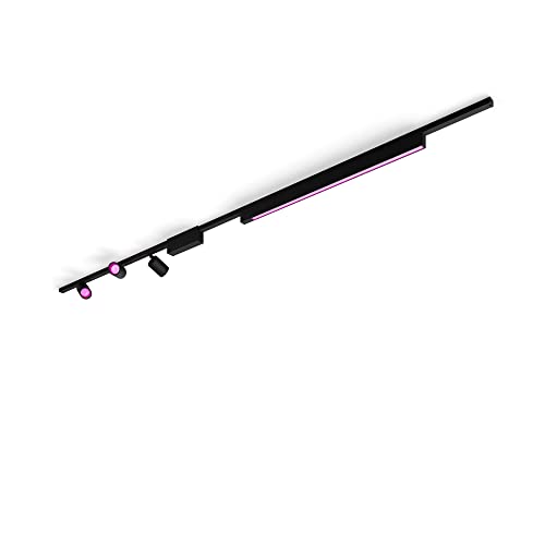 Philips Hue White and Color Ambiance, Perifo, Kit di Illuminazione a Binario, Kit con 3 Faretti e 1...