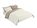 Banzaii Set Copripiumino Bicolor 100% Microfibra con Federe Double Face Matrimoniale 250x200 cm Panna/Sabbia